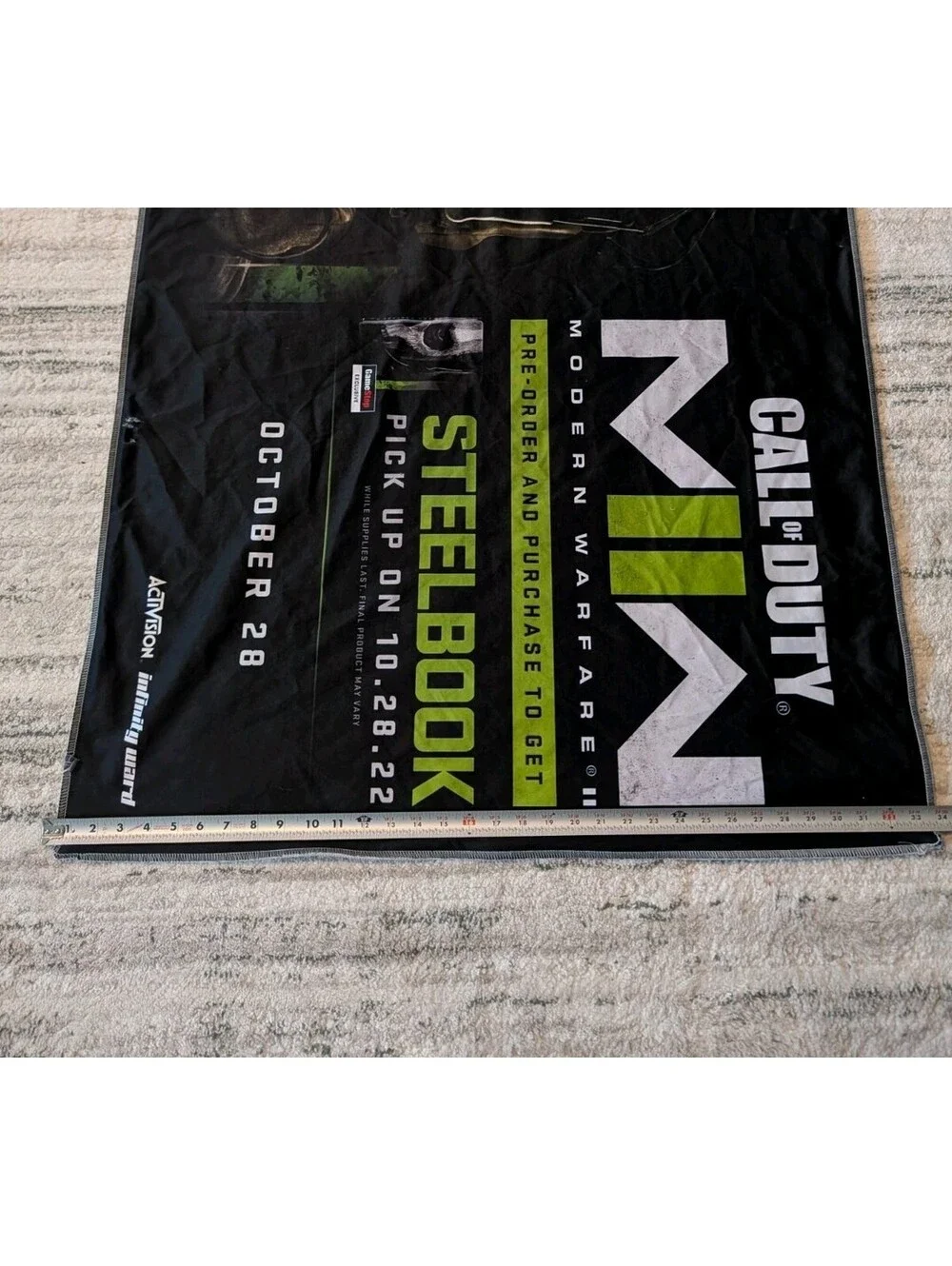 Call Of Duty MWII Modern Warfare II Ghost Steelbook Promo Banner Flag 48x35 Rare